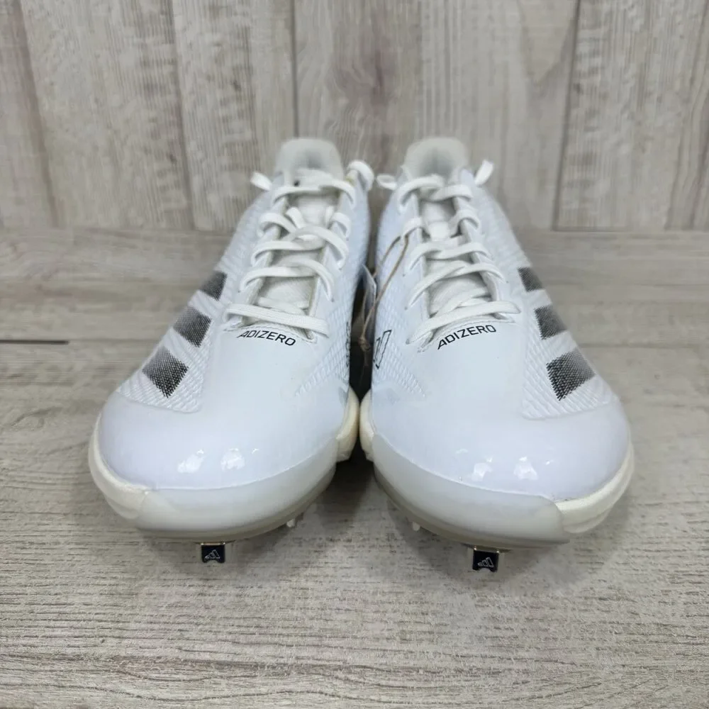 Adidas Adizero Electric Baseball Metal CLEATS Men Size 13 White/Black Metallic
